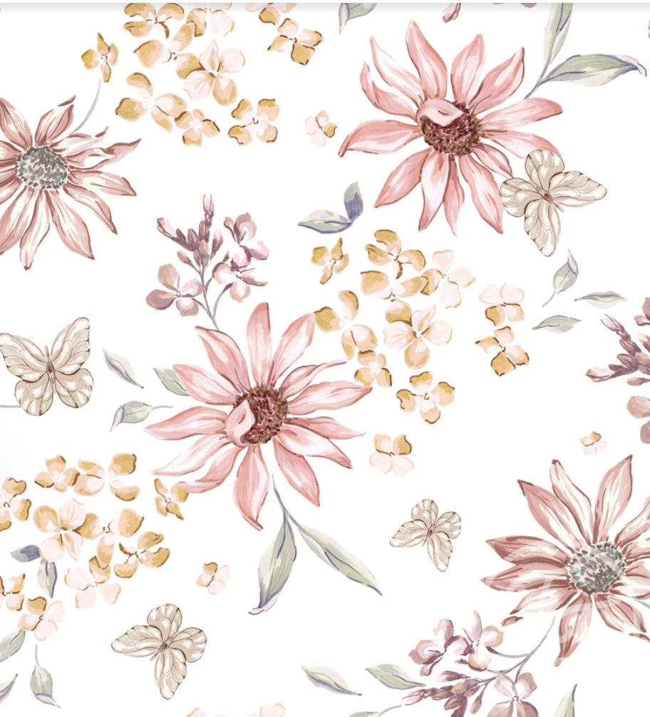 Jurkje korte mouw - Bloemenprint - Bloementuin