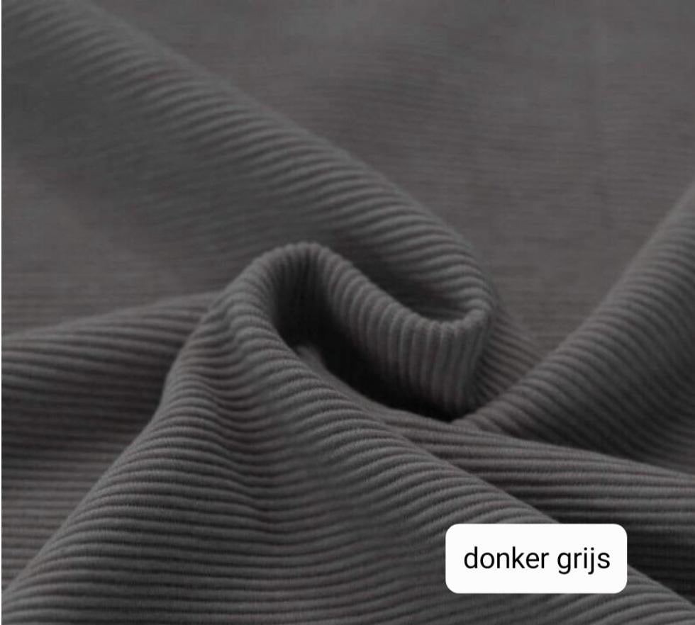Bloomer - Smalle rib - Donker grijs