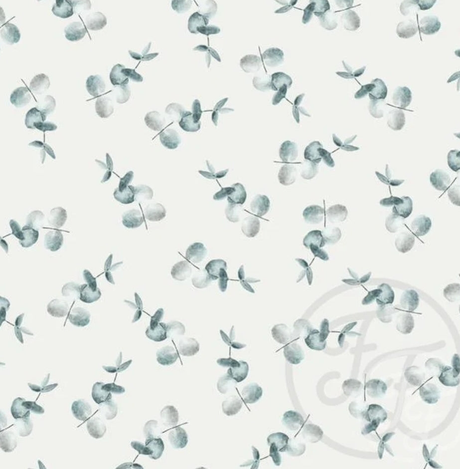 Muts - Bloemenprint - Eucalyptus mint