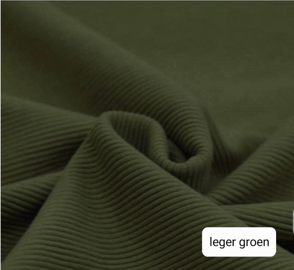 Bloomer - Smalle rib - Leger groen