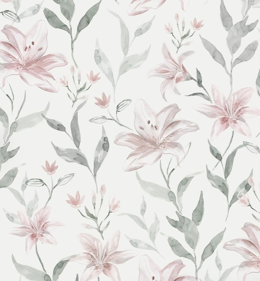 Jurkje korte mouw - Bloemenprint - Lelie pastel
