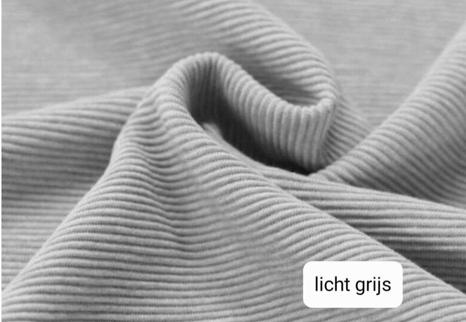 Bloomer - Smalle rib - Licht grijs
