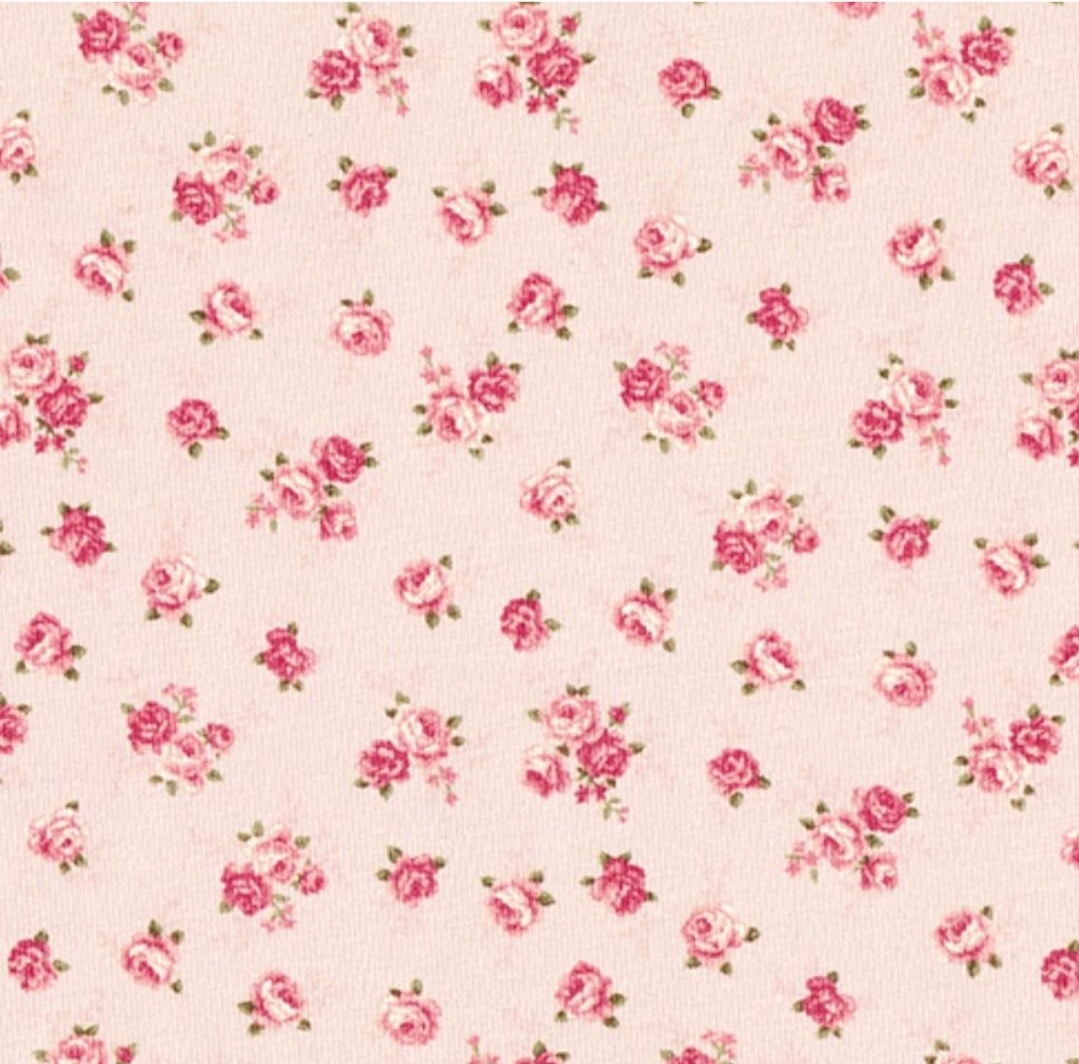 Jurkje korte mouw - Bloemenprint - Roze roosjes