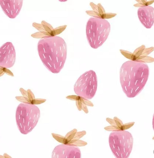 Bloomer Paperbag - Print - Aardbeien roze