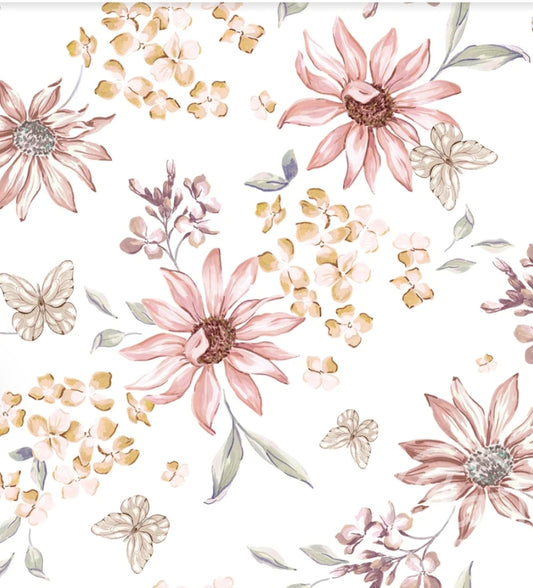 Jurkje korte mouw - Bloemenprint - Bloementuin