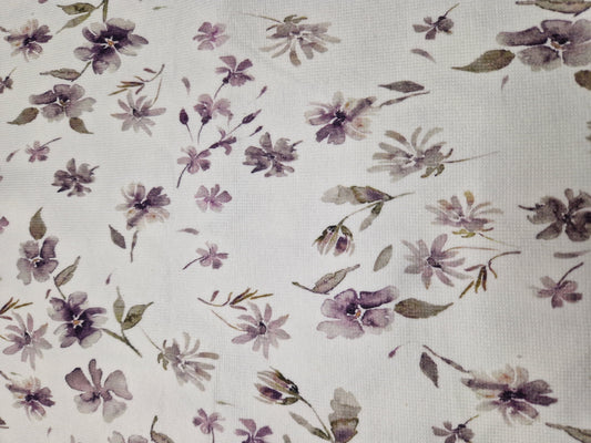 Jurkje korte mouw - Bloemenprint - Bloemetjes paars