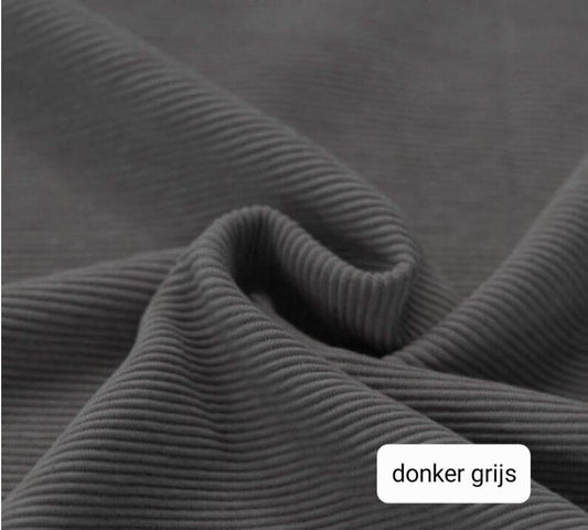 Bloomer - Smalle rib - Donker grijs