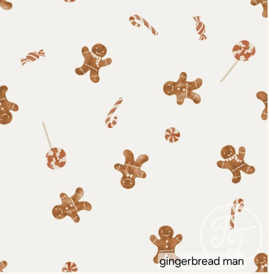 Short - Ruffle - Print - Gingerbread