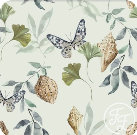 Short - Standaard - Bloemenprint - Bloemen vlinder/schelp