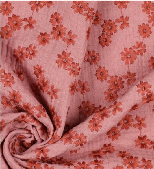 Bloomer Paperbag - Mousseline - Bloemetjes roze