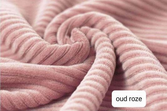 Oversized sweater - Brede rib - Oud roze