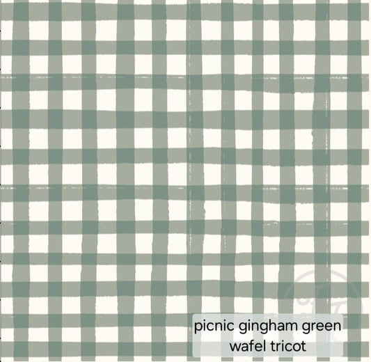 Short - Ruffle - Print - Picnic groen