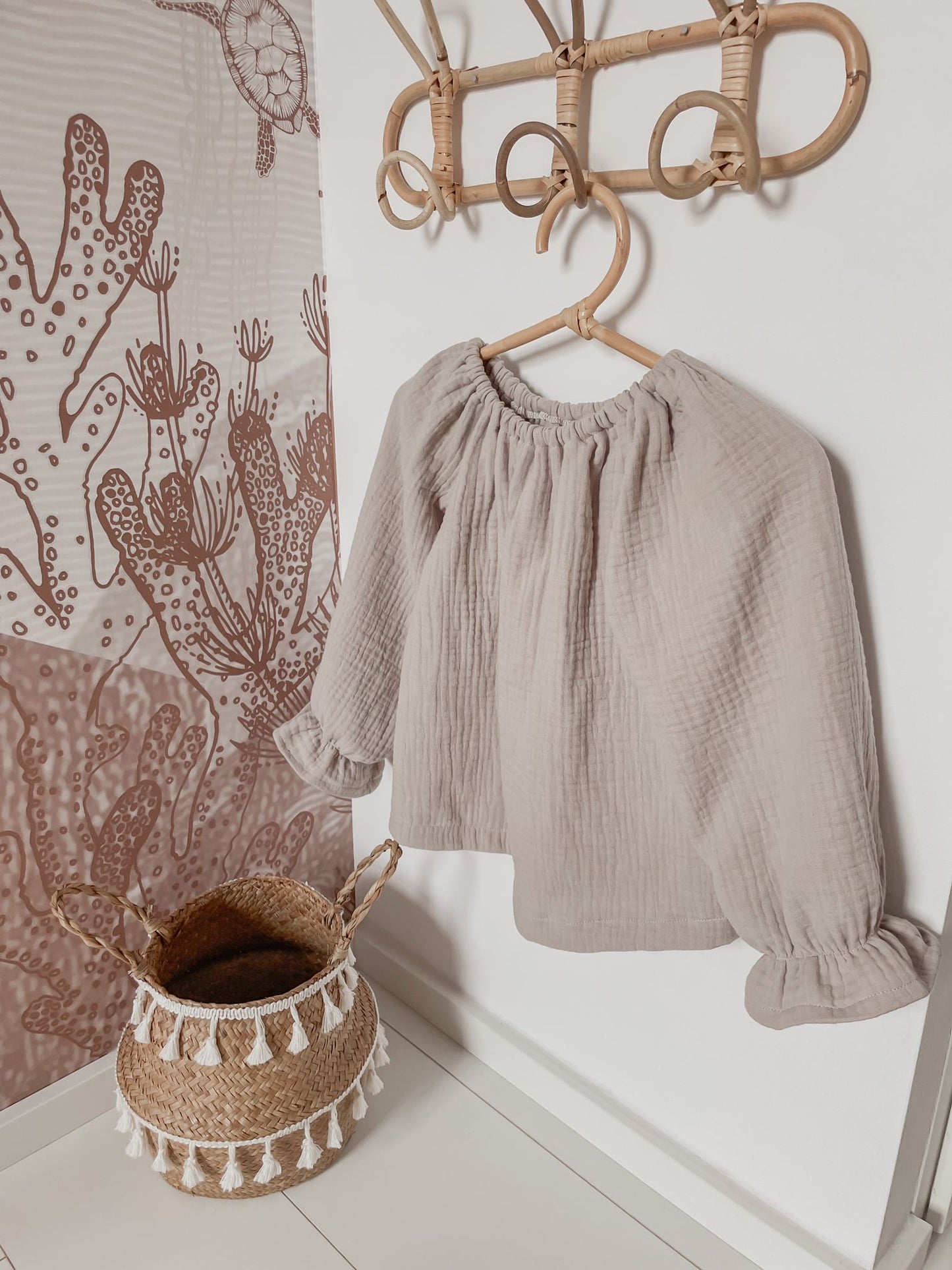 Tuniekje - Ruffle - Mousseline - Beige