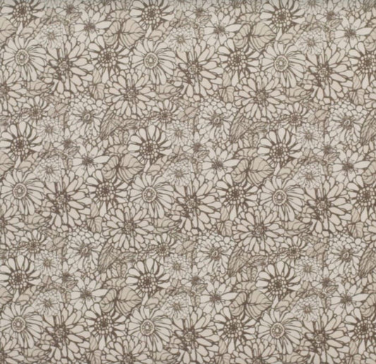 Muts - Bloemenprint - Beige bloem