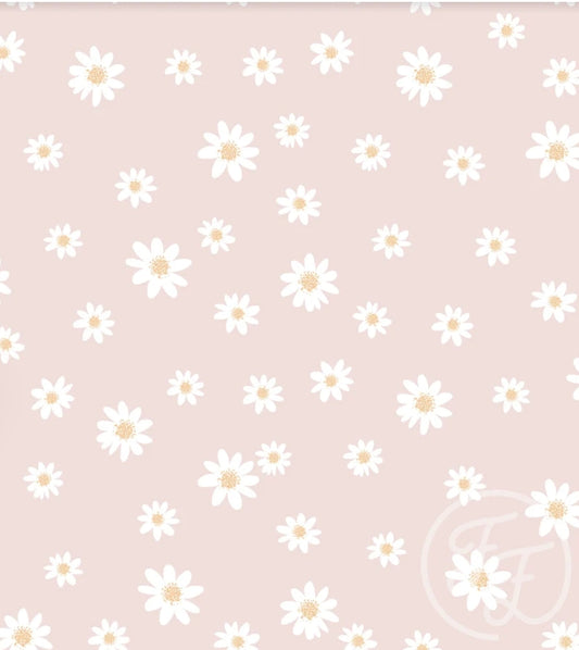 A-lijn jurkje - Bloemenprint - Madeliefjes roze